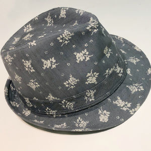 Trilby Fedora Flowers Floral Gray